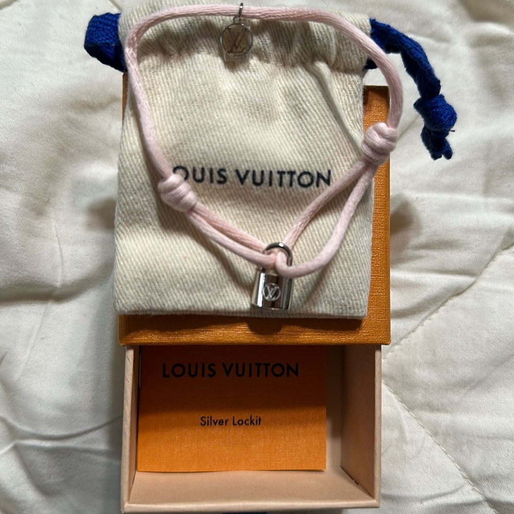 Louis Vuitton silver lockit bracelet